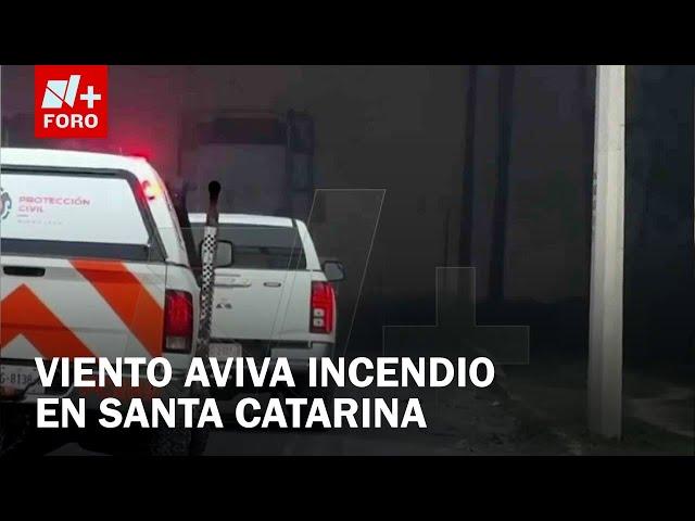 Alerta en Monterrey: Fuertes vientos avivan incendio en Santa Catarina - Las Noticias