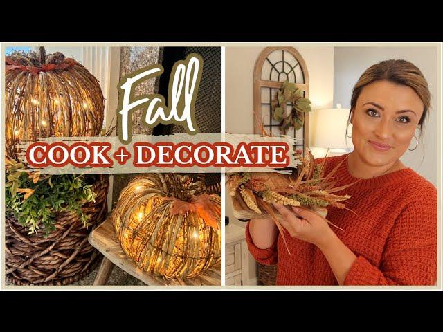 The BEST Fall Crockpot Dinner +  FALL DECORATING! | Cook Clean And Repeat