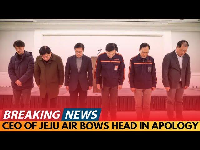 BREAKING NEWS: CEO OF JEJU AIR BOWS HEAD IN APOLOGY AFTER TRAGIC PLANE CRASH