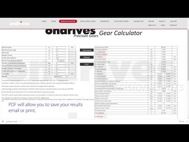 Gear Torque Size Calculator   Ondrives Precision Gears