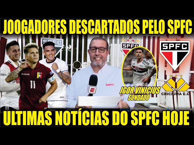 ULTIMAS NOTÍCIAS DO SÃO PAULO HOJE! SPFC NOTÍCIAS DE HOJE! SPFC PLAY! SPFCTV!