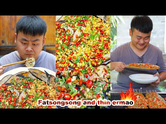 Songsong and Ermao | Mukbang | funny mukbang | Food Challenge | 푸드 챌린지 | Chinese cuisine