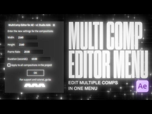 How To Edit Multiple Compositions In ONE Menu | MultiComp for After Effects