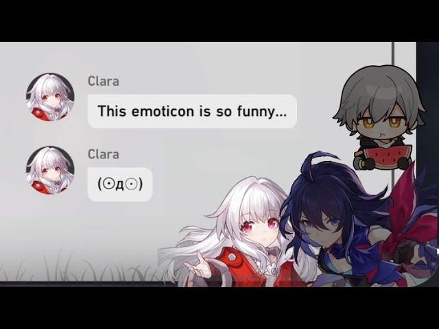 "This emoticon is so funny... (⊙Д⊙)" | Honkai: Star Rail (Clara, Seele, Caelus English VA)