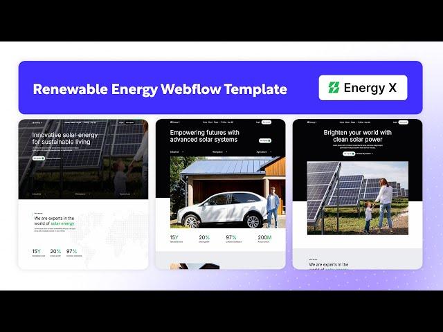 Renewable Energy Website Template | Energy X - BRIX Templates