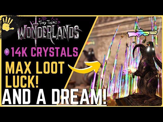 Spending 14K crystals with Max Loot luck?! Tiny Tina's Wonderlands #TinyTinasWonderlands #Guide