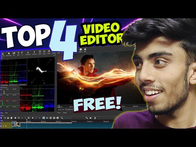 Top 4 New Video Editing Software For Old PC 100% Free! NO Watermark [2022] Basic to VFX