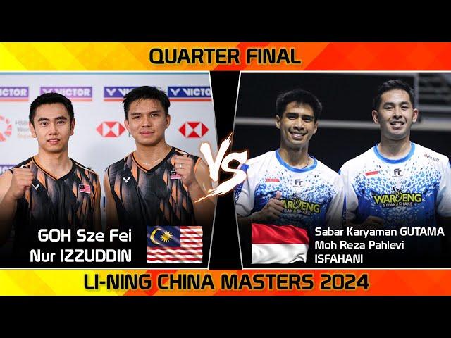 SUPERB MATCH ! GOH Sze Fei /Nur IZZUDDIN vs Sabar /Reza | China Masters 2024 Badminton