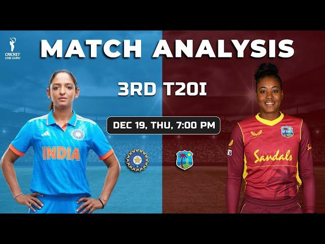 IND W vs WI W 3rd T20I Dream 11 Team | India Women vs West Indies Women 3rdT20I Match PREDICTION