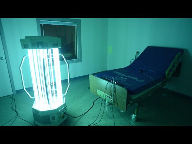 UV light disinfection room