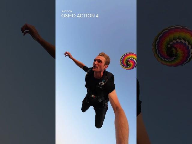 Unleash your wild side with Osmo Action 4 🪂 @ChrisFinck #skydiving #shorts