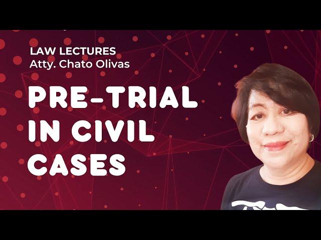 [Civil Procedure] Pre-trial in civil cases, Rule 18 of the Rules of Court (Video7)