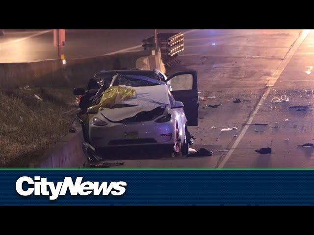 One dead, several injured in Highway 1 crash in Burnaby