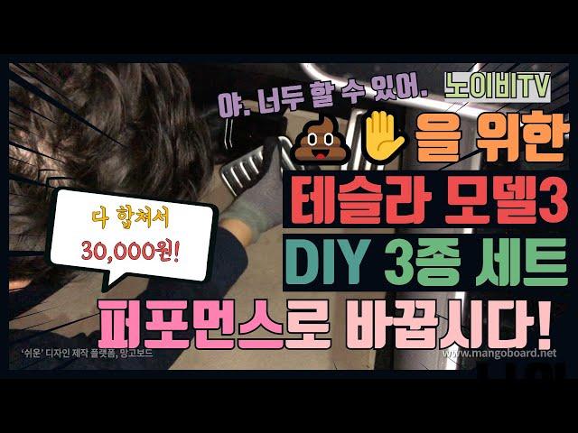 [노이비TV]똥손도 할 수 있는 테슬라 모델3 DIY 3종세트! 다 합쳐서 30,000원! 퍼포먼스 감성은 덤! 야, 너두 할 수 있어.