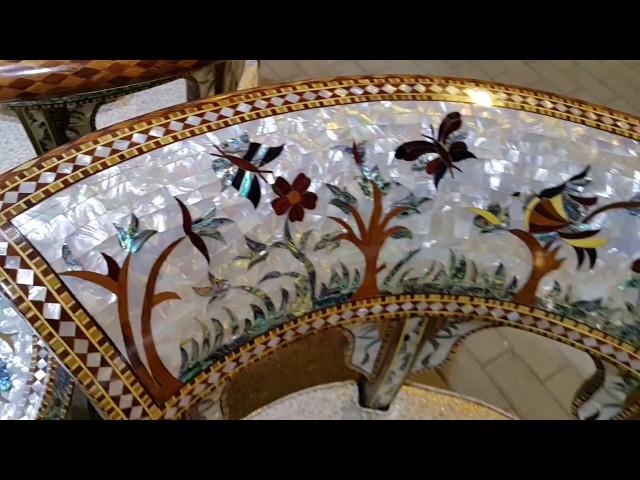 Syrian mother of pearl handicraft at Global Village in Dubai 01.11.2016