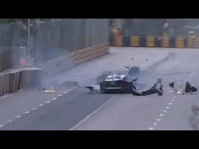 MASSIVE CRASH MACAU FIA GT WORLD CUP 2024 (DRIVER OK)