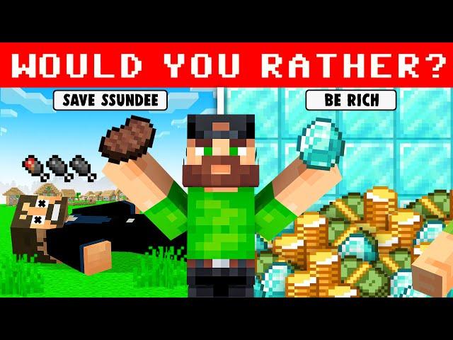 Trolling Would You Rather Challenge in Minecraft