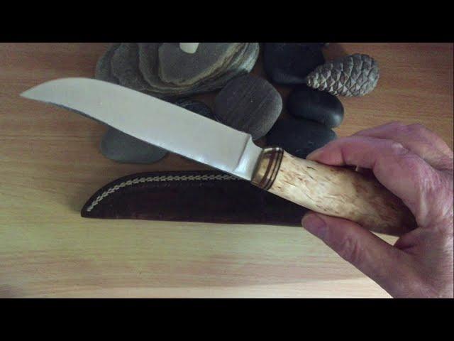 Handmade Puukko Knife, blade by Iisakki Jarvenpaa, Finland 60's Old Stock