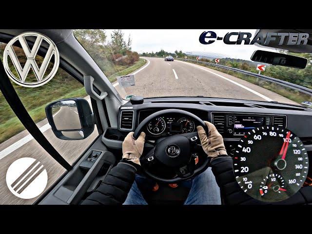 Volkswagen e-Crafter Top Speed Drive on German Autobahn