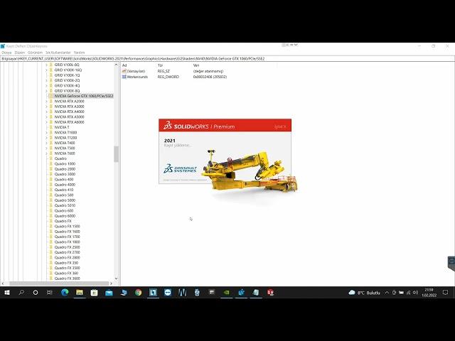 SolidWorks RealView Aktif Etme NV40 problemi