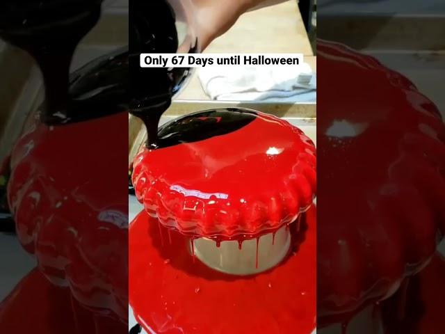 Only 67 Days Until Halloween!  Time to remake my Spiderweb Glaze Entremet Cake?