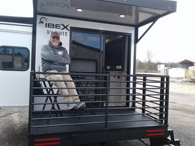 Is this the best idea ever? Patio deck on travel trailer!