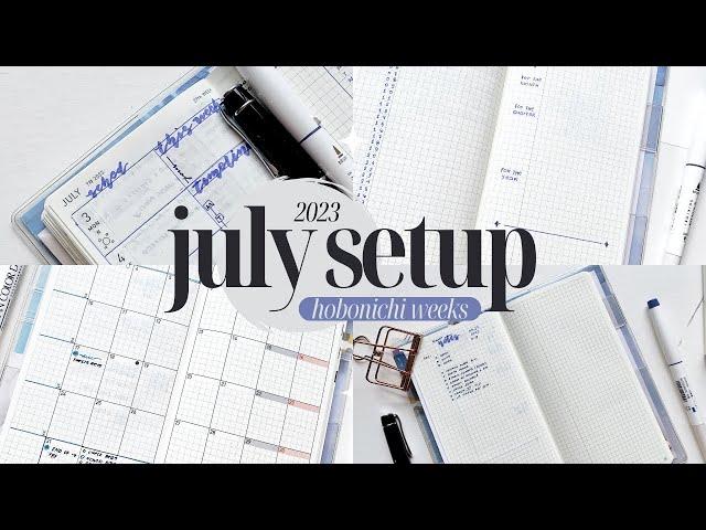 July Monthly, Weekly, and BuJo Notespages | Functional Hobonichi Weeks plan with me wk 27 2023