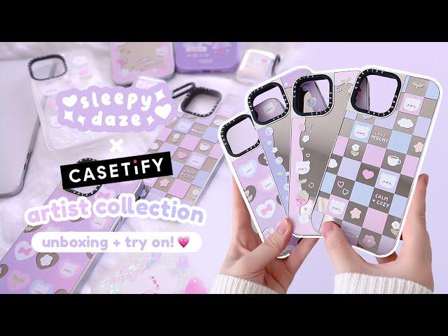 sleepydaze x CASETiFY artist collection ️️ | cute phone case accessories unboxing & try-on ⭐️