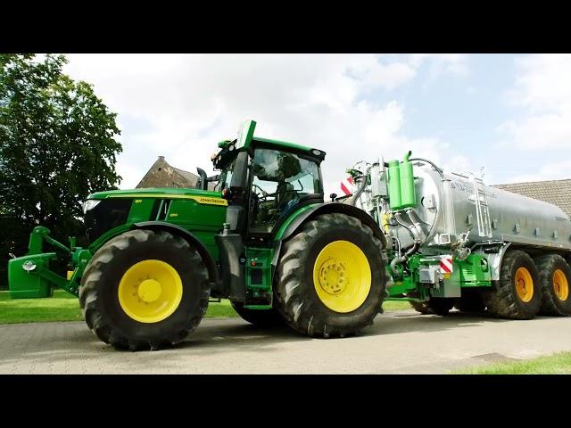 Inside the cab of the new John Deere 6r series tractors