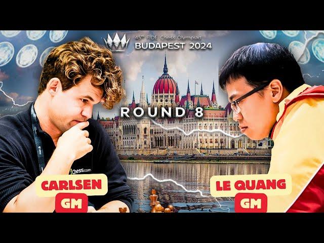 Naglabas Ng Mga DE BULAG Na Tira Si Magnus! | Carlsen vs Le FIDE World Chess Olympiad 2024 Rd 8