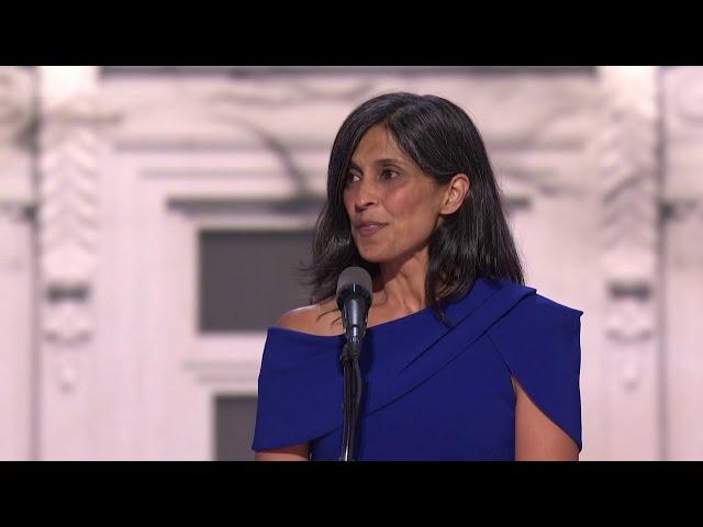 J.D. Vance's wife, Usha Vance, introduces her husband at Republican National Convention