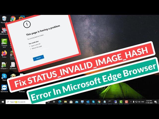 Fix STATUS_INVALID_IMAGE_HASH Error In Microsoft Edge Browser