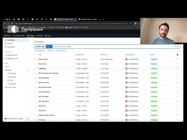 Demonstrating the Contentful CMS