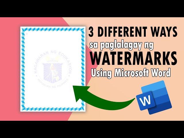 3 Different ways to insert Watermark in Microsoft Word