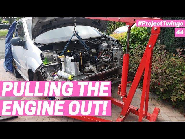 Project Twingo - Part 44 - Pulling the engine out