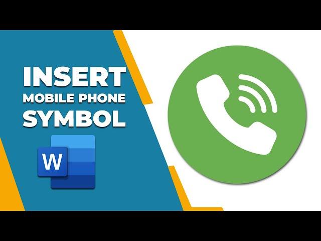How to insert mobile phone symbol in word