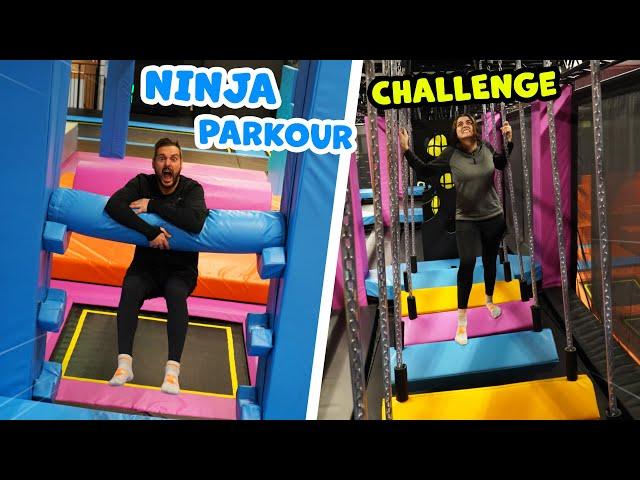 XXL NINJA PARCOURS CHALLENGE IM TRAMPOLINPARK! Kaan vs. Dania im MAXXARENA