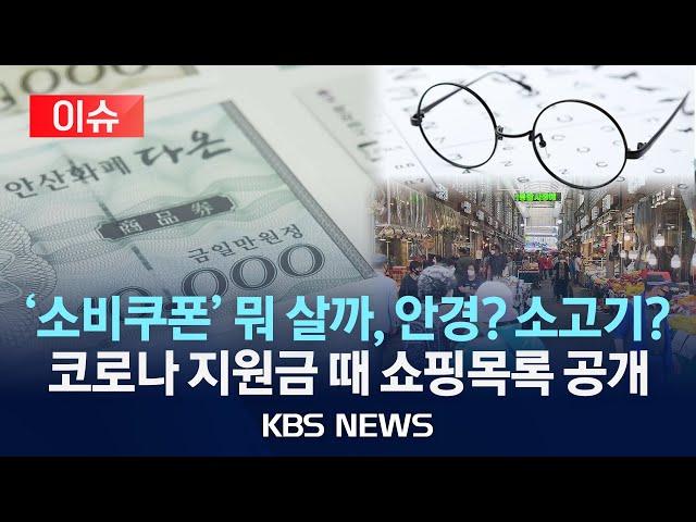 [이슈] '소비쿠폰' 뭐 살까, 안경? 소고기? 코로나 지원금 때 쇼핑목록 공개/2025년 6월 19일(목)/KBS