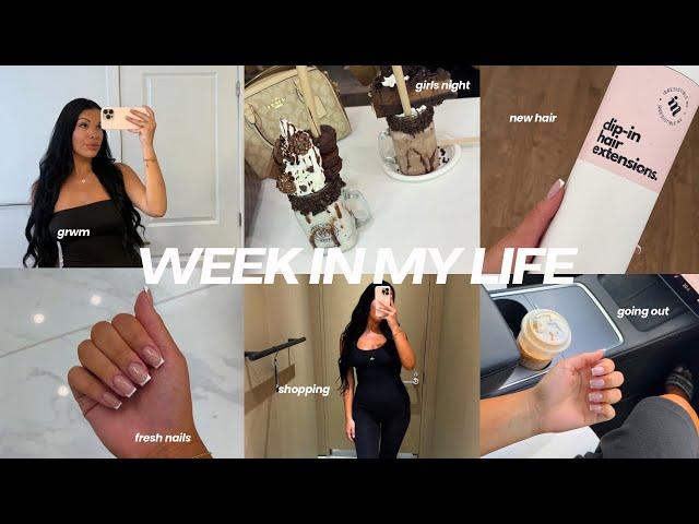 week in my life - new nails, shopping, girls night, grwm, new hair, productive