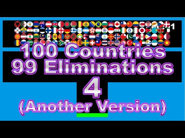 [Another Version]100 countries & 99 times elimination4 -marble race in Algodoo- | Marble Factory 2nd