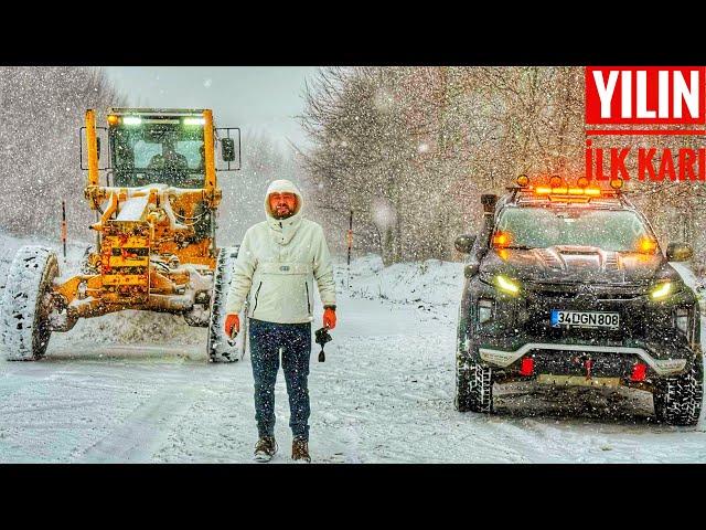 YILIN İLK KAR VİDEOSU! | MITSUBISHI L200 İLE DAĞA ÇIKTIK | GREYDER GELDİ | FIRTINA VLOG