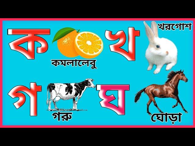 ka kha ga gha bengali alphabet learning| কখগঘ Bangla Sekha | বাংলা ব্যঞ্জনবর্ণ