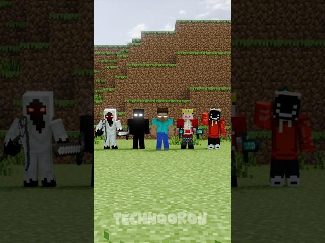 YouTubers Team VS My Team  | Minecraft Animation #sigma #herobrine #team #minecraft #shorts