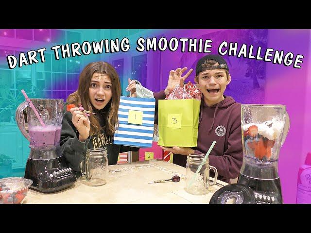 DART THROWING SMOOTHIE CHALLENGE | We Are The Davises