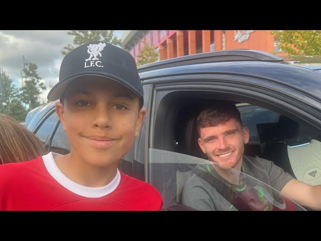 Liverpool players leaving in their cars after the Bournemouth game. I got to meet Andrew Robertson