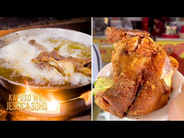 Crispy ulo ng baboy, kayang hiwain ng paper plate at plastic spoon?! | Kapuso Mo, Jessica Soho