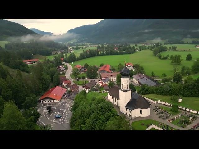 Drone footage of Jachenau