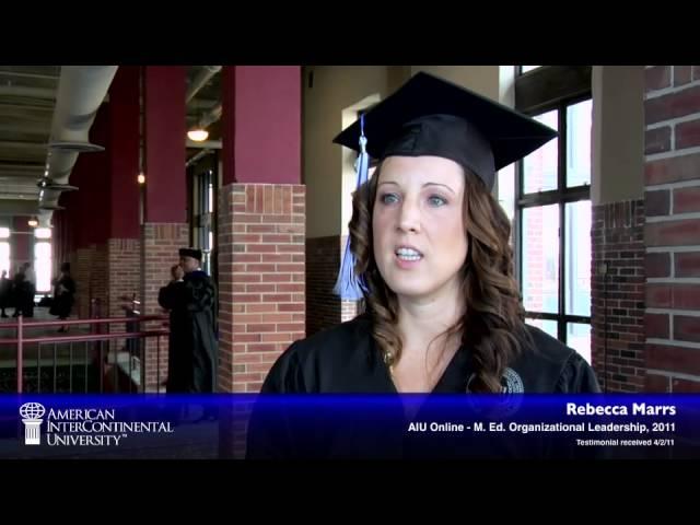 Rebecca Marrs - AIU Master of Education Testimonial