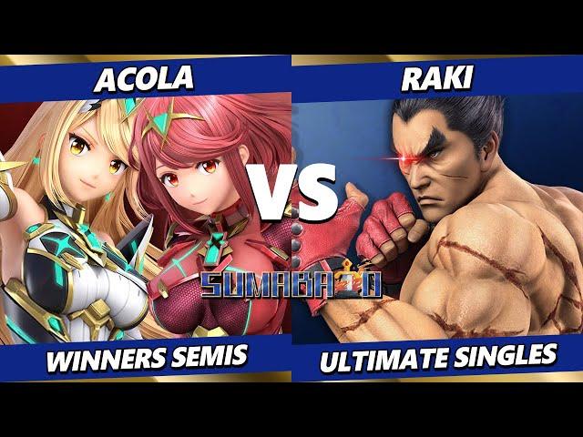 Sumabato 52 TOP 8 - Acola (Steve, Pyra Mythra) Vs. Raki (Kazuya) Smash Ultimate - SSBU