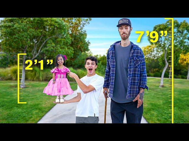 The World's Shortest Woman VS Tallest Man!